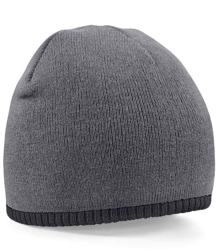 Beechfield - Two Tone Pull-On Beanie - BB44C GP/BK ONE