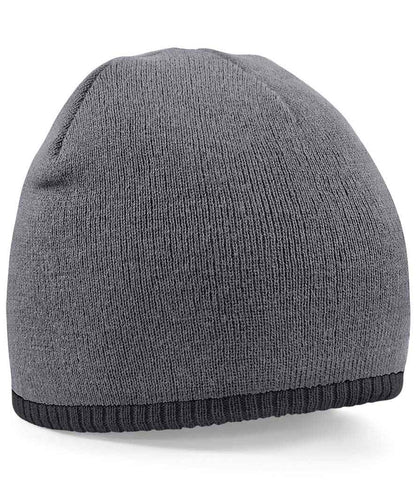 Beechfield - Two Tone Pull-On Beanie - BB44C GP/BK ONE