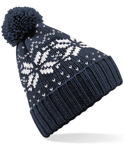Beechfield - Fair Isle Snowstar® Beanie - BB456 FN/WH ONE