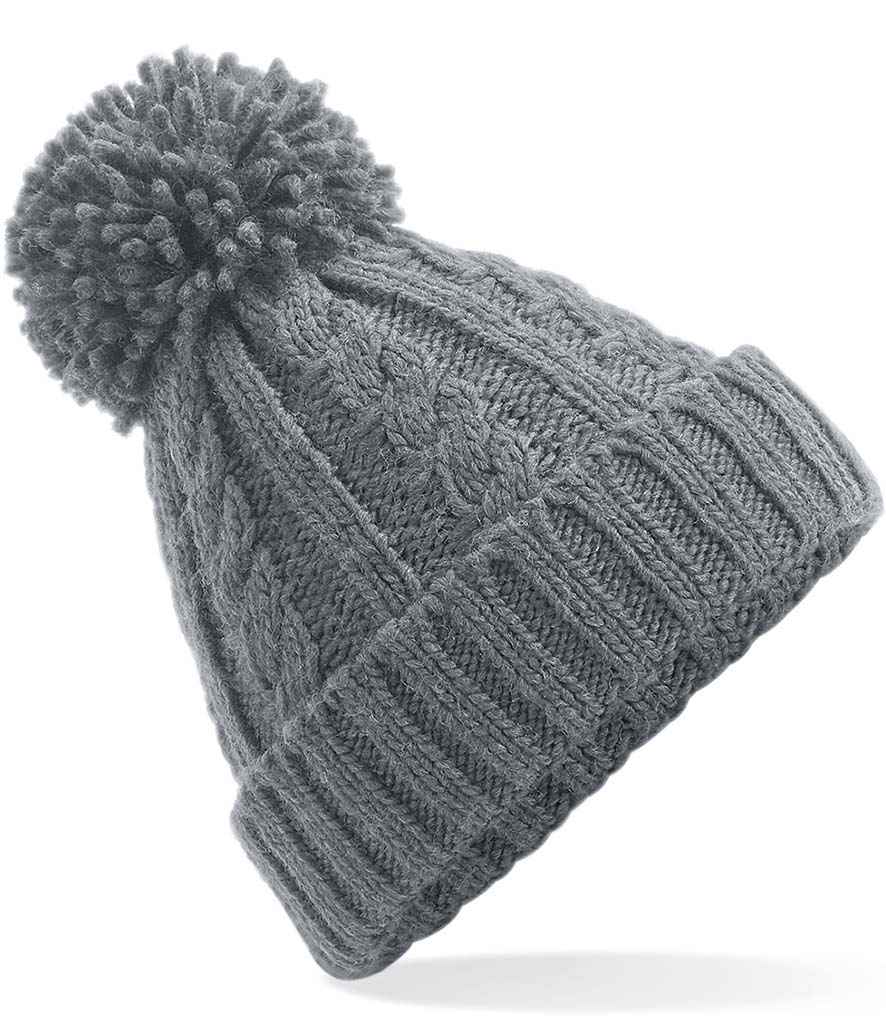 Beechfield - Cable Knit Melange Beanie - BB480 LGR ONE