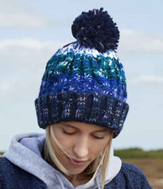 Beechfield - Corkscrew Pom Pom Beanie