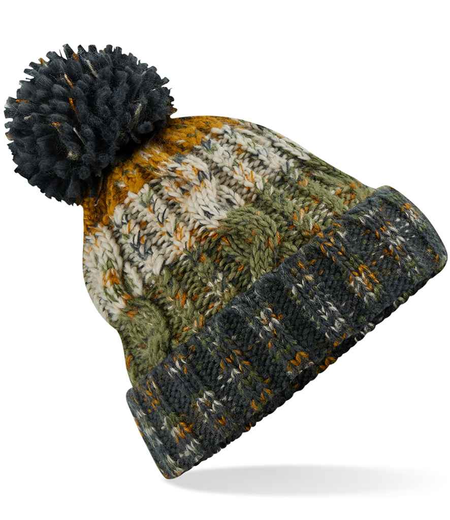 Beechfield - Corkscrew Pom Pom Beanie - BB486 APB ONE