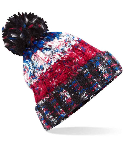Beechfield - Corkscrew Pom Pom Beanie - BB486 BJK ONE