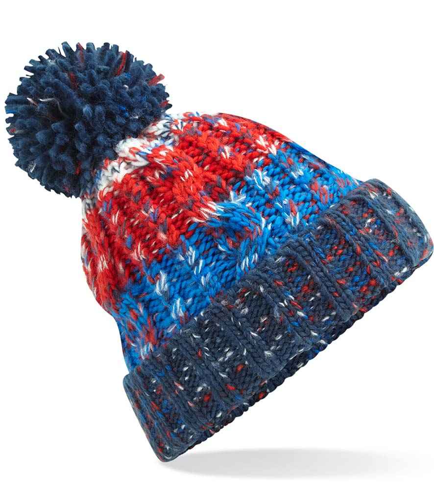 Beechfield - Corkscrew Pom Pom Beanie - BB486 CHBL ONE