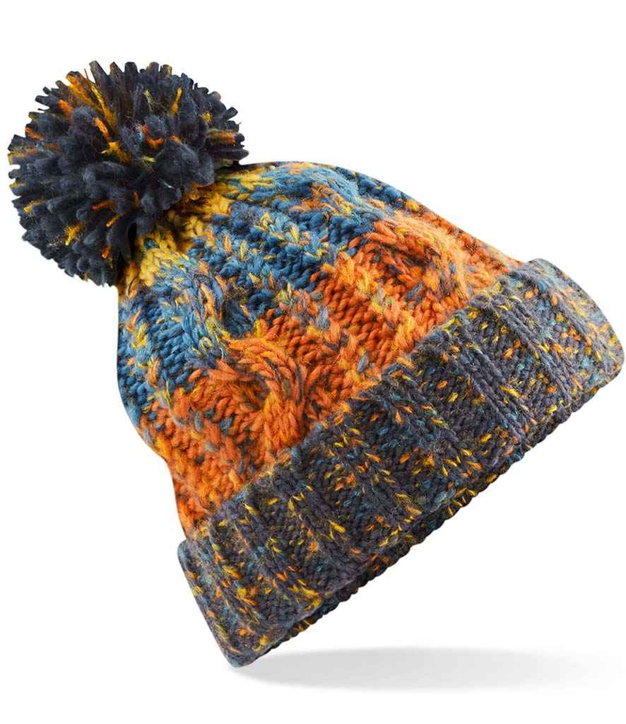 Beechfield - Corkscrew Pom Pom Beanie - BB486 RTB ONE