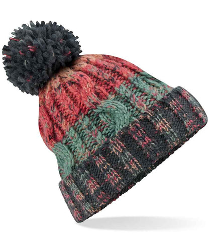 Beechfield - Corkscrew Pom Pom Beanie - BB486 APB ONE