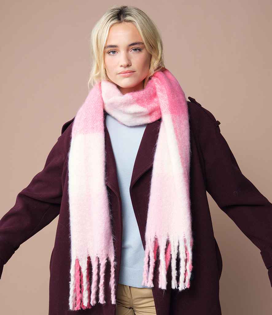 Beechfield - Fluffy Check Scarf - Pierre Francis
