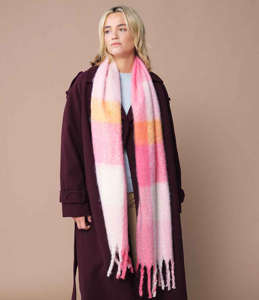Beechfield - Fluffy Check Scarf - Pierre Francis