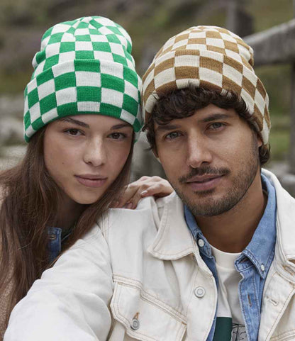 Beechfield - Checkerboard Beanie - BB531 KG/OW ONE