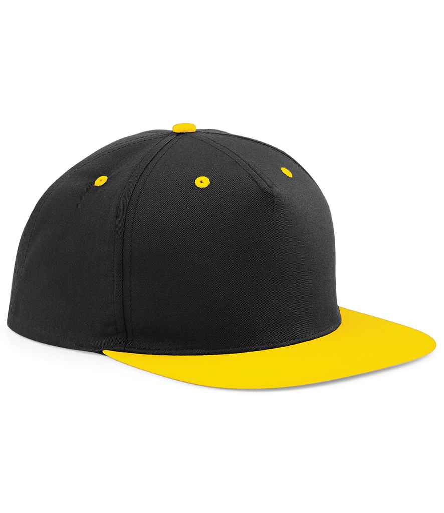Beechfield - 5 Panel Contrast Snapback - BB610C BK/YL ONE
