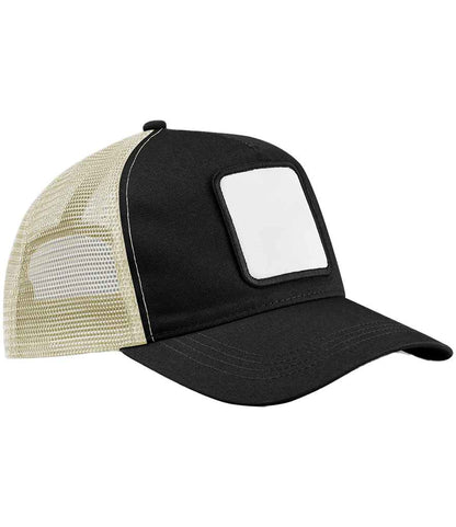 Beechfield - Appliqué Patch 5 Panel Trucker Cap - BB636 BK/ST ONE