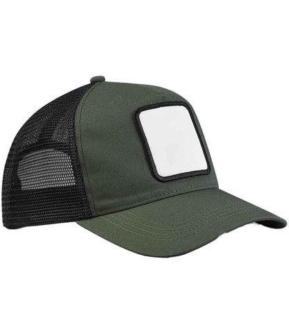Beechfield - Appliqué Patch 5 Panel Trucker Cap - BB636 BK/ST ONE