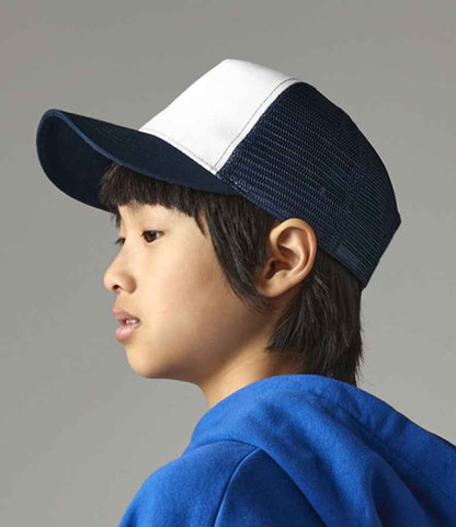 Beechfield - Kids Snapback Trucker Cap - BB640B FN/WH ONE