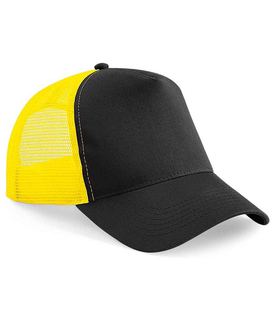 Beechfield - Snapback Trucker Cap - BB640 BK/YL ONE