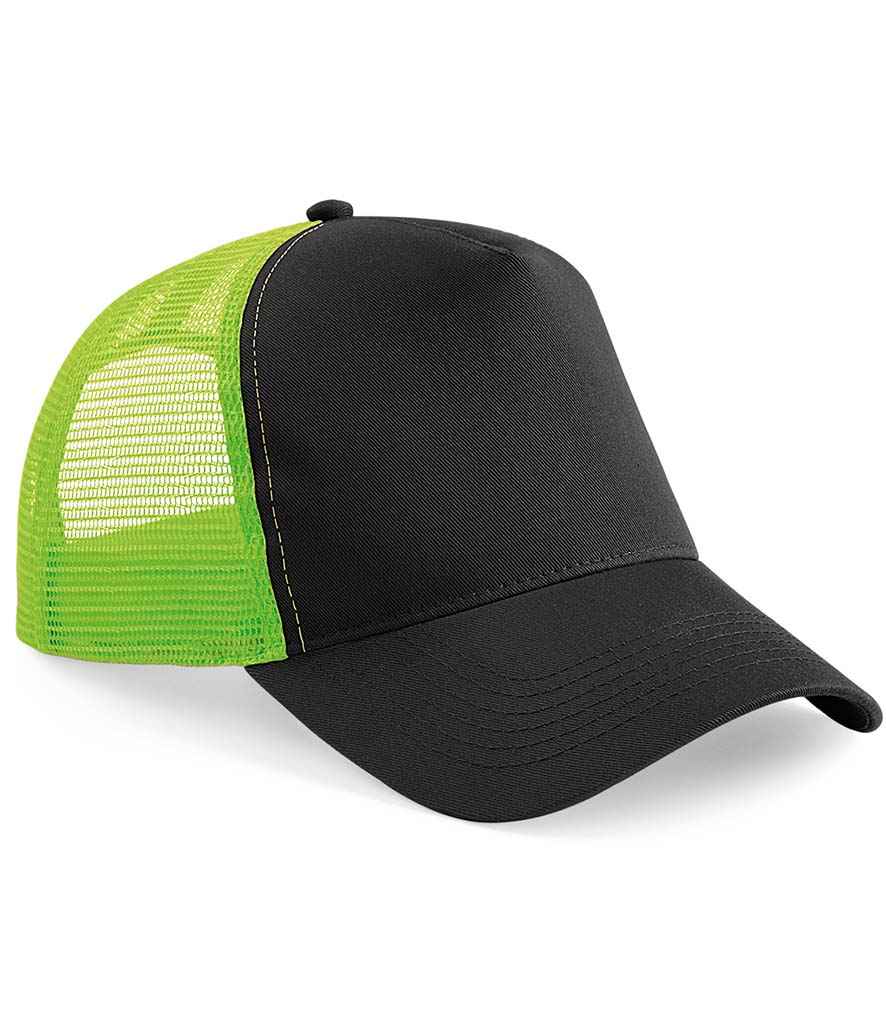Beechfield - Snapback Trucker Cap - BB640 BK/LM ONE