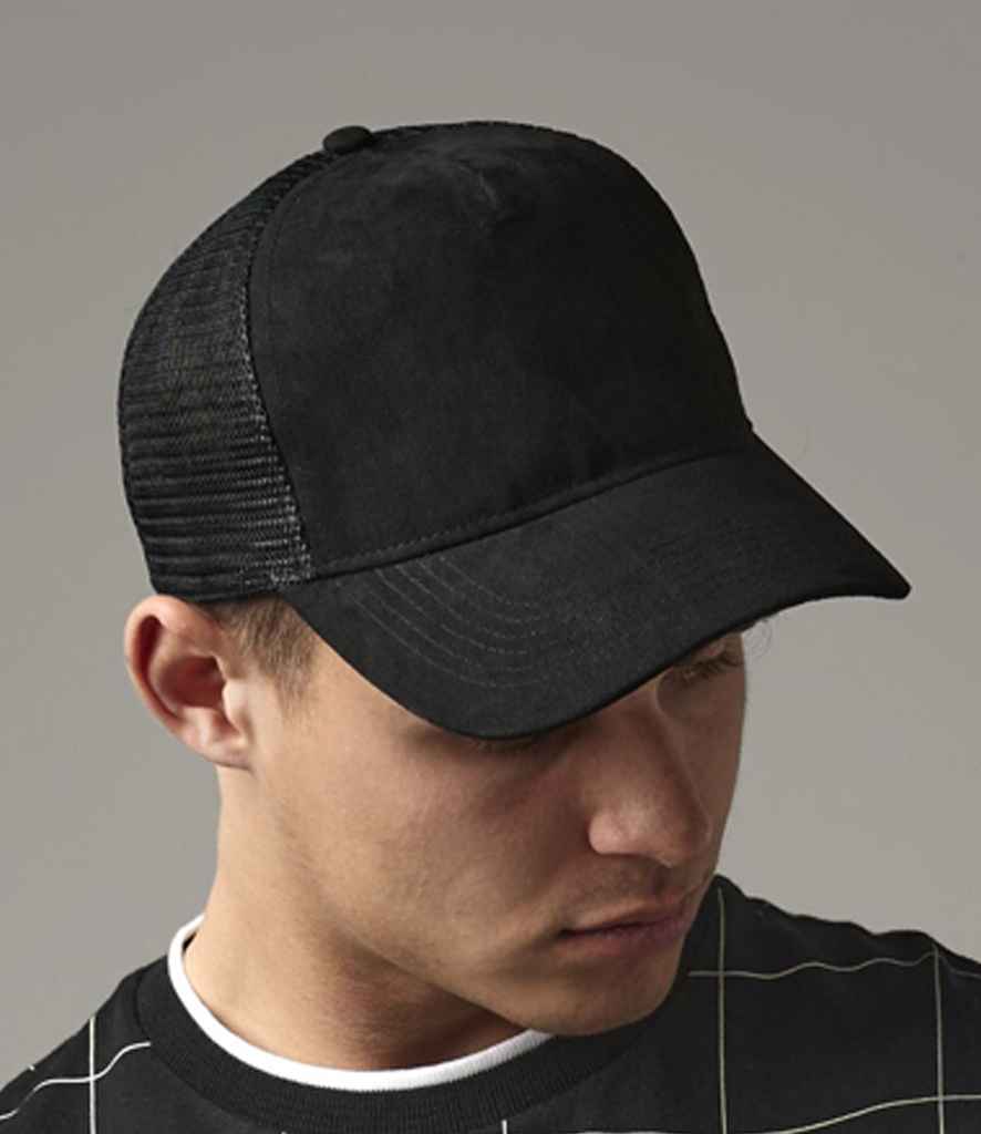 Beechfield - Suede Snapback Trucker Cap - BB643 BLK ONE