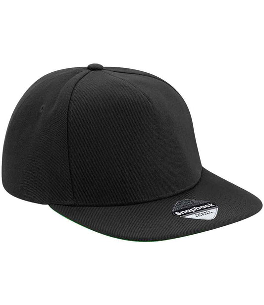 Beechfield - Original Flat Peak Snapback Cap - BB660 BK/BK ONE