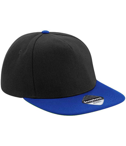 Beechfield - Original Flat Peak Snapback Cap - BB660 BK/RY ONE