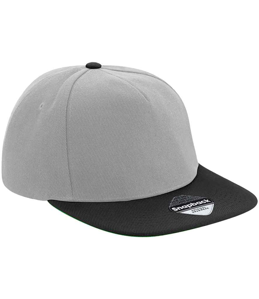 Beechfield - Original Flat Peak Snapback Cap - BB660 BK/BK ONE