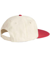 Beechfield - Contrast Flat Peak 6 Panel Cap - Natural/Red (Back)