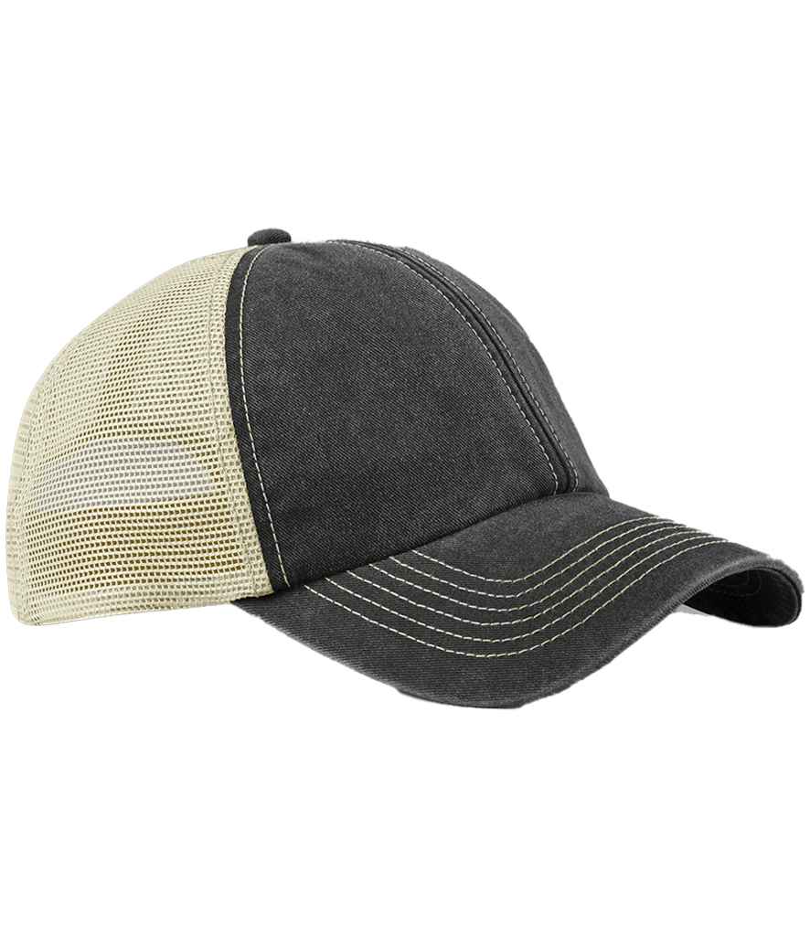 Beechfield 6 Panel Vintage Trucker Cap - BB672 VB/ST ONE