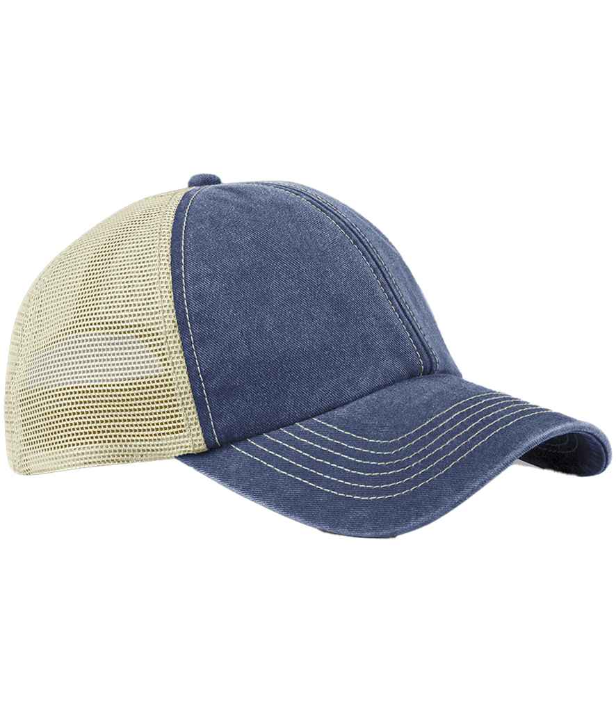 Beechfield 6 Panel Vintage Trucker Cap - BB672 VDM/S ONE