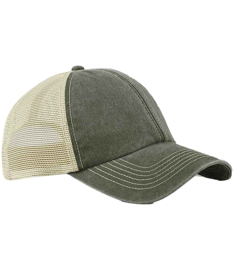 Beechfield 6 Panel Vintage Trucker Cap - BB672 VOL/S ONE