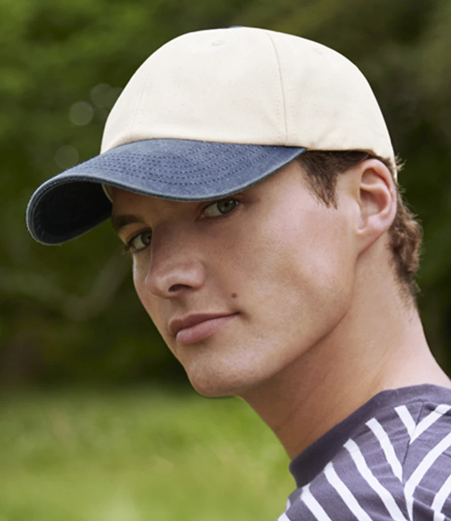 Beechfield - Contrast Peak Low Profile Vintage Cap
