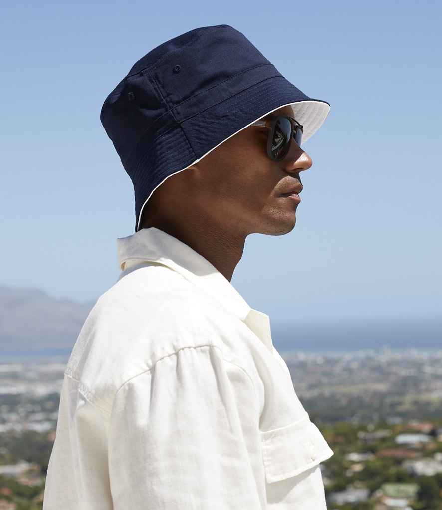 Beechfield - Reversible Bucket Hat - BB686 FN/WH S/M
