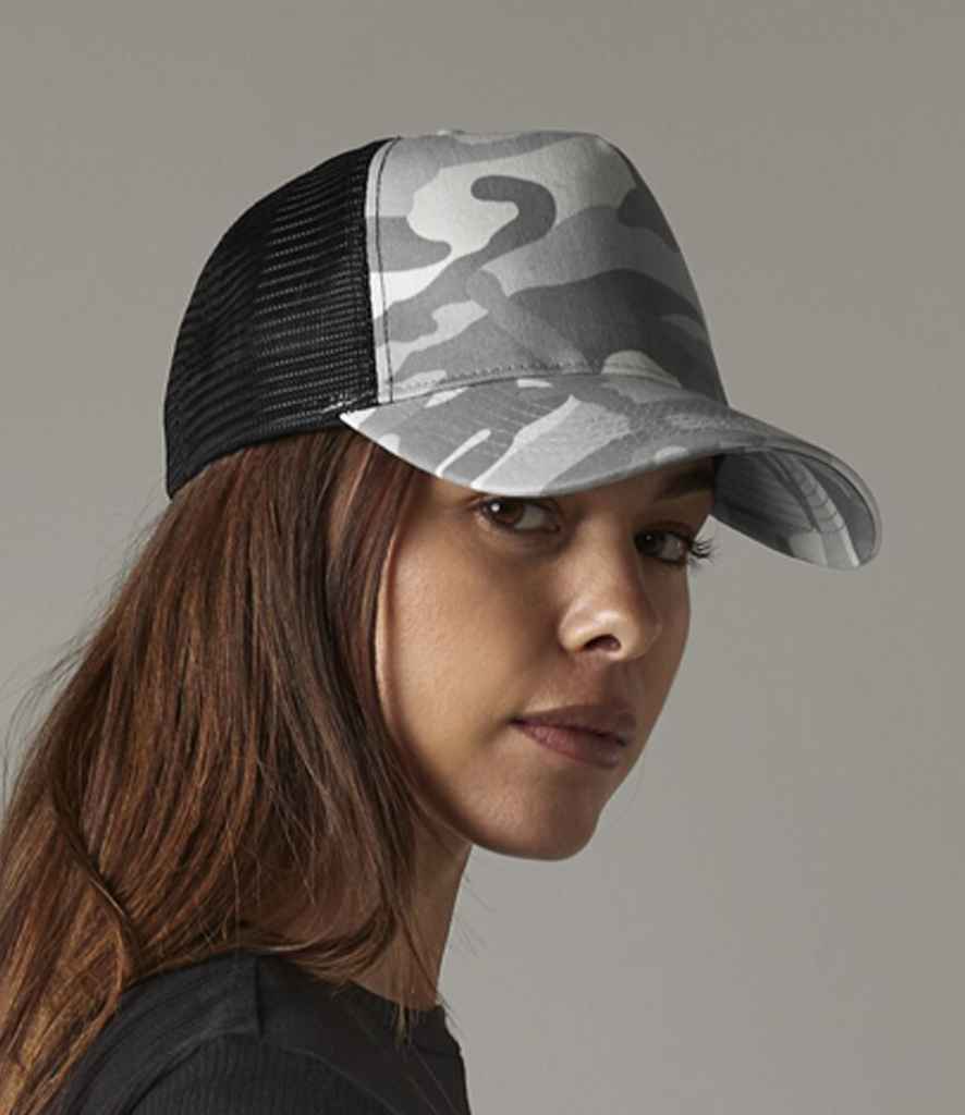 Beechfield - Czapka Trucker Camo Snapback