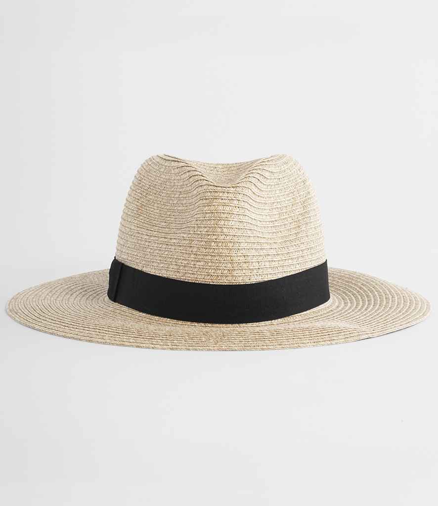 Beechfield - Straw Fedora - BB725 NT/BK S/M