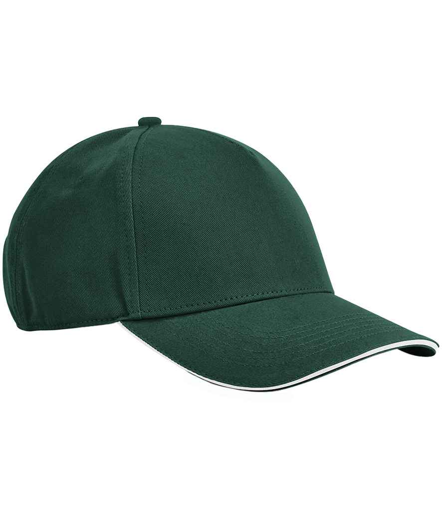 Beechfield – Czapka z daszkiem 5-panelowym z bawełny organicznej EarthAware® Classic Sandwich Peak