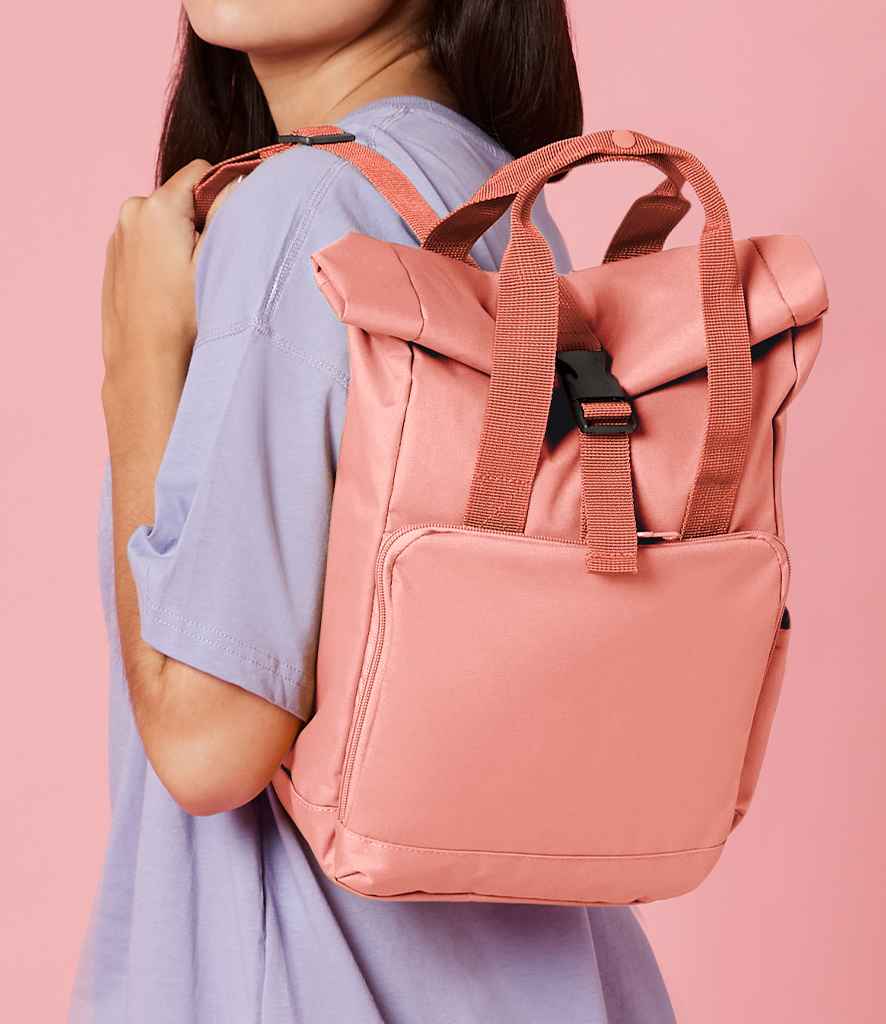 BagBase - Recycled Mini Twin Handle Roll-Top Backpack