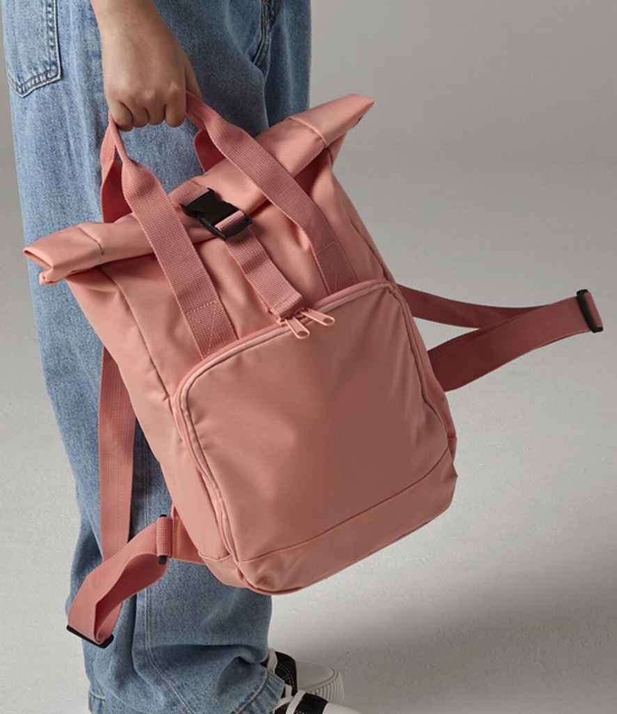 BagBase - Recycled Mini Twin Handle Roll-Top Backpack - Pierre Francis