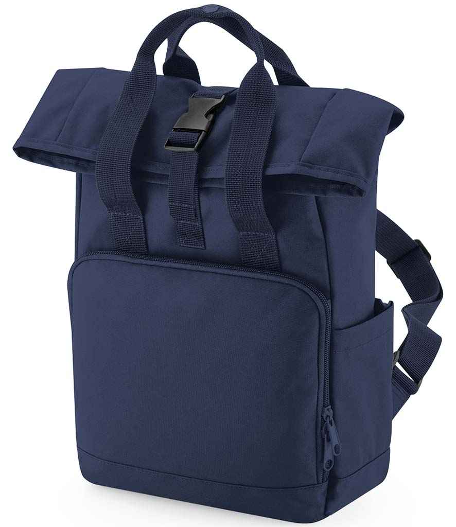 BagBase - Recycled Mini Twin Handle Roll-Top Backpack