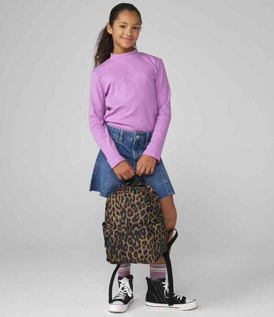 BagBase - Leopard Print Mini Backpack