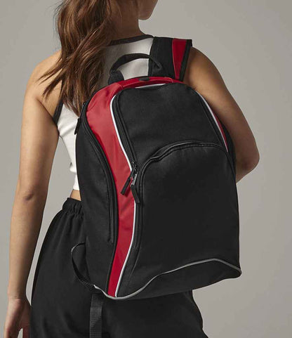 BagBase - Teamwear Backpack - BG571 BK/RD ONE