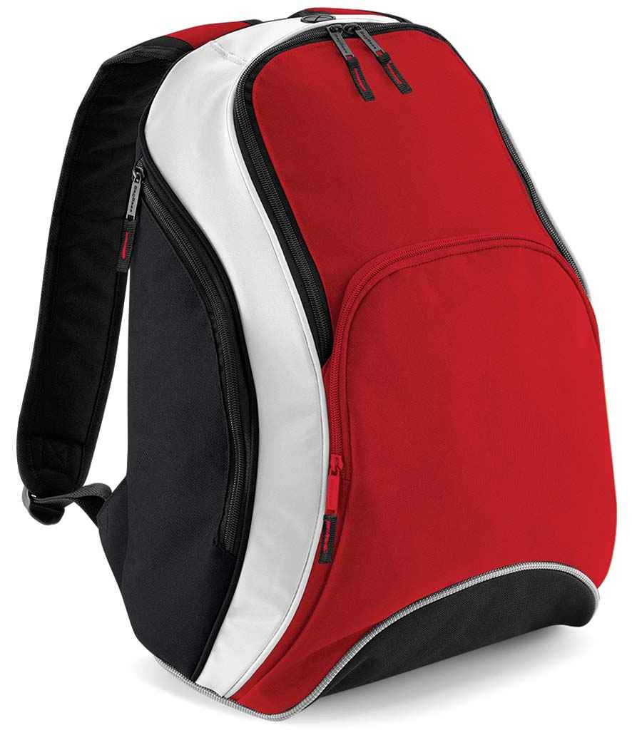 BagBase - Teamwear Backpack - BG571 RD/BK ONE