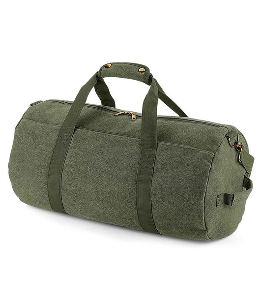 BagBase - Vintage Canvas Barrel Bag