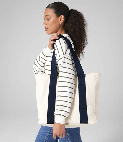 BagBase Edit Canvas Tote Bag - BG675 NT/NV ONE