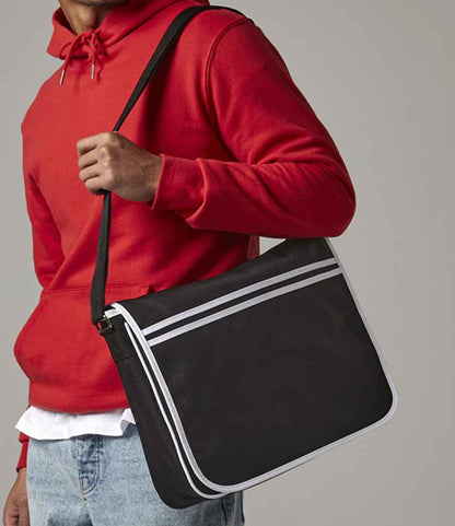 BagBase - Retro Messenger - BG71 BK/WH ONE