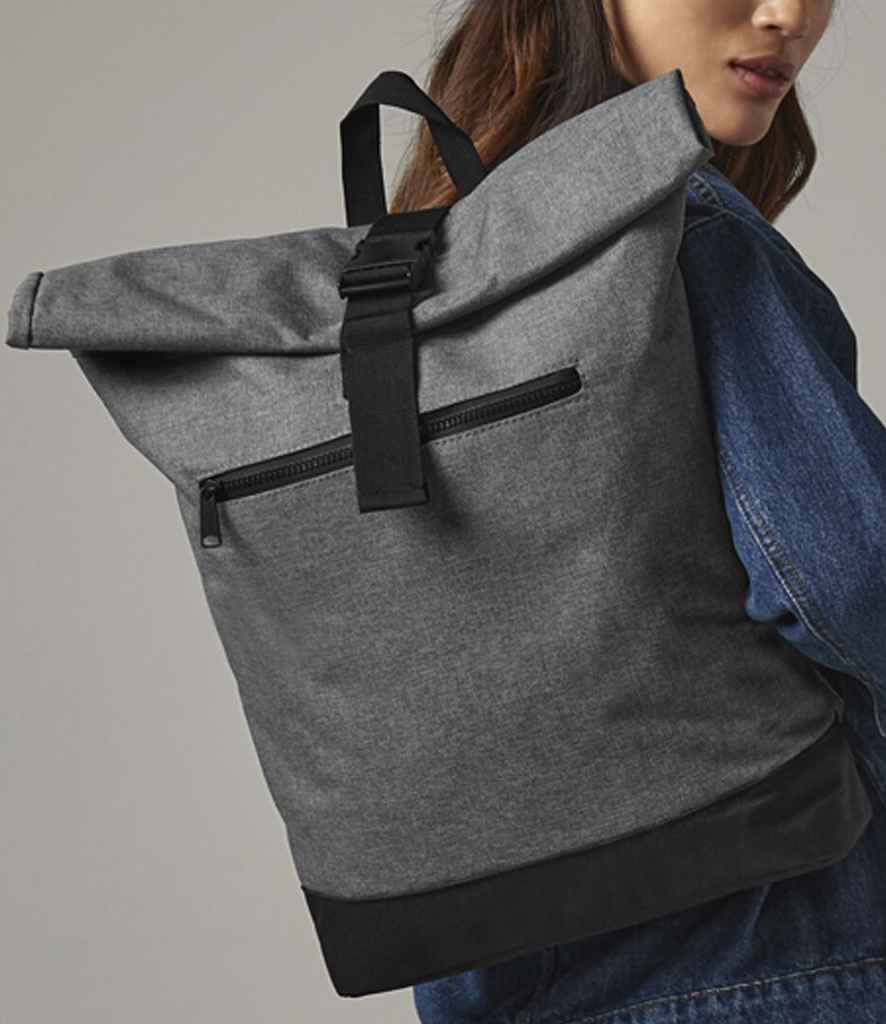 BagBase - Roll-Top Backpack - BG855 GM/BK ONE