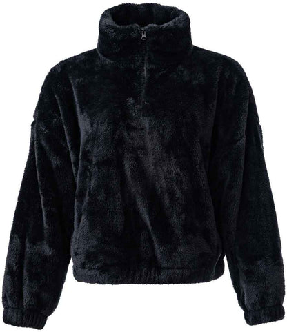 Brand Lab - Ladies Fluffy 1/4 Zip Fleece - BH202 BLK S