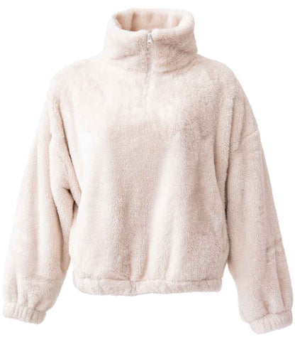 Brand Lab - Ladies Fluffy 1/4 Zip Fleece - BH202 BLK S