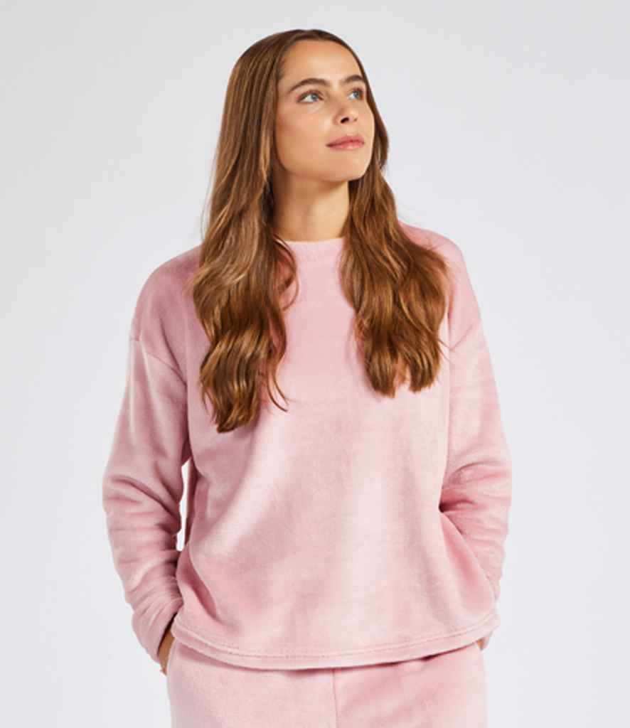 Brand Lab - Ladies Plush Fleece Crew Neck Sweatshirt