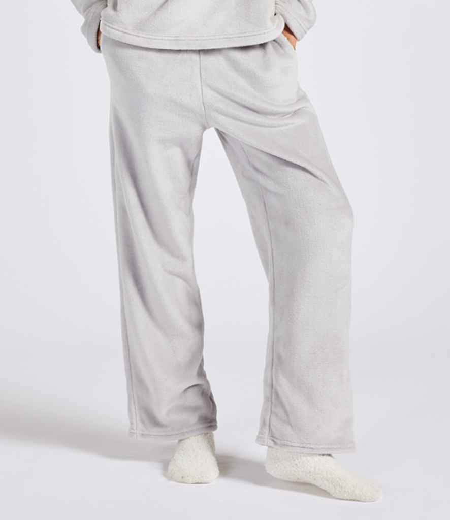 Brand Lab - Ladies Plush Fleece Lounge Trousers - BH211 SIL 8-10