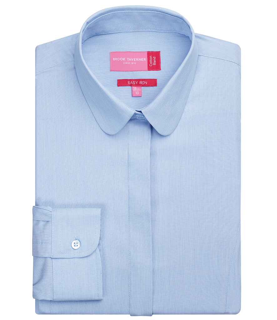 Brook Taverner - Ladies Trevi Long Sleeve Poplin Shirt - Pierre Francis