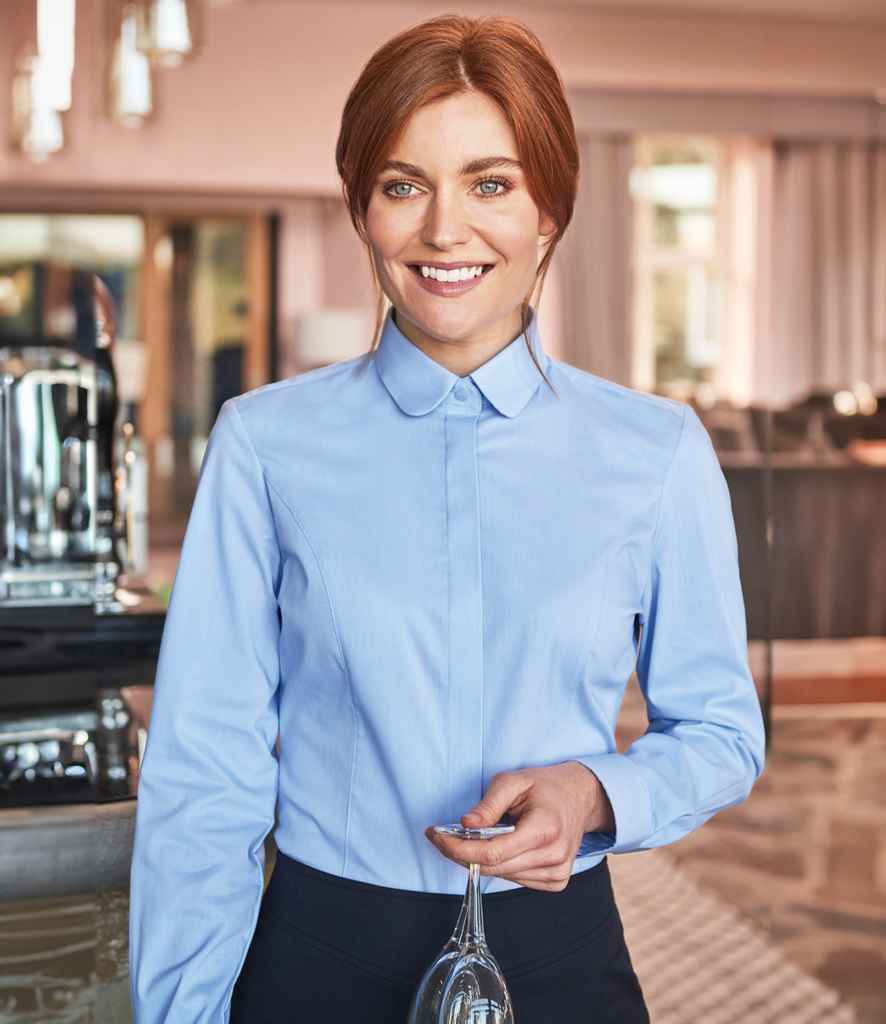 Brook Taverner - Ladies Trevi Long Sleeve Poplin Shirt - BK131 SKY 8