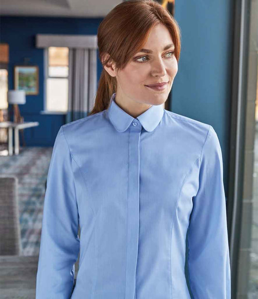 Brook Taverner - Ladies Trevi Long Sleeve Poplin Shirt - Pierre Francis