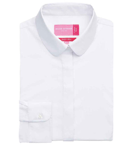 Brook Taverner - Ladies Trevi Long Sleeve Poplin Shirt - BK131 WHI 8